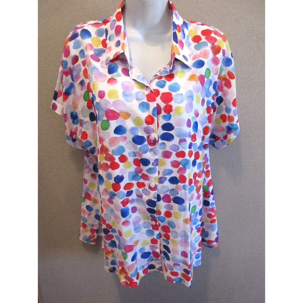 Creation Whimsical Watercolor Dolman Top Size XXL NWT